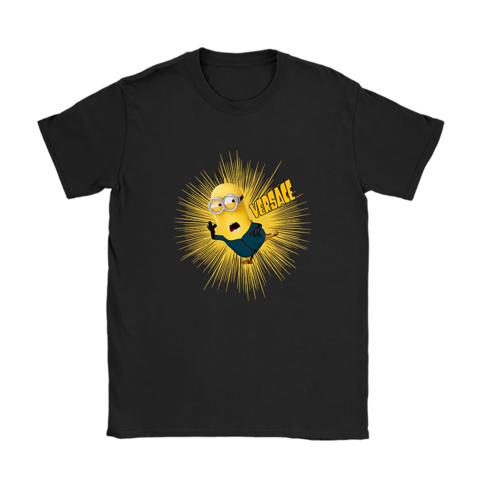 Minions Despicable Me Versace Brand Unisex T-Shirt Cotton Tee BN6372