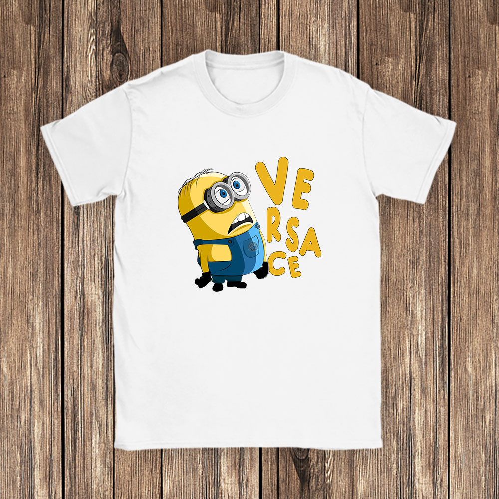 Minions Despicable Me Versace Brand Unisex T-Shirt Cotton Tee BN6370