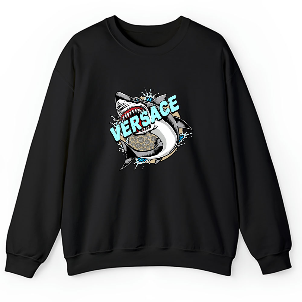 Cartoon Shark Versace Brand Unisex Sweatshirt BTN6262