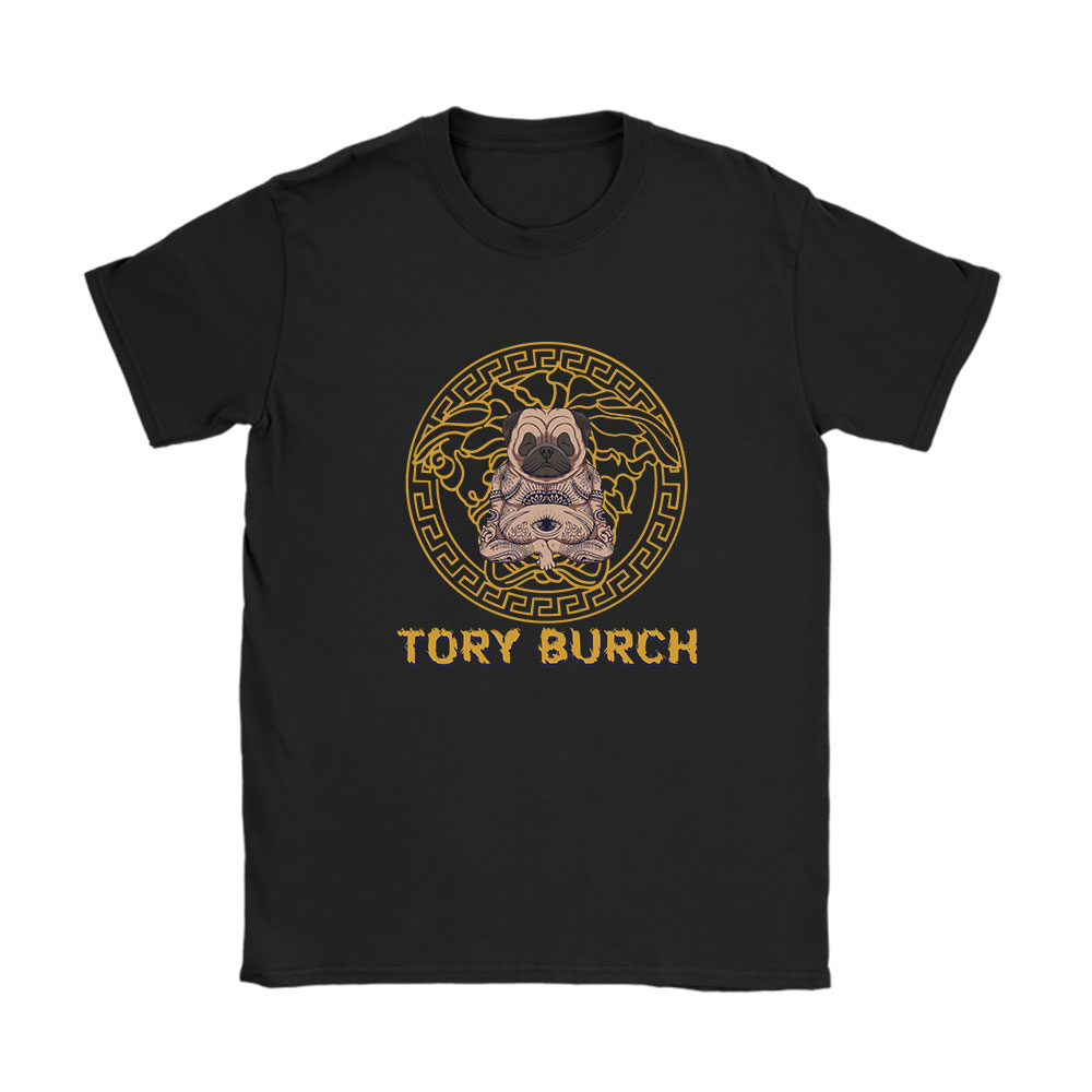Cartoon Pug Dog Versace Brand Unisex T-Shirt Cotton Tee BN6255