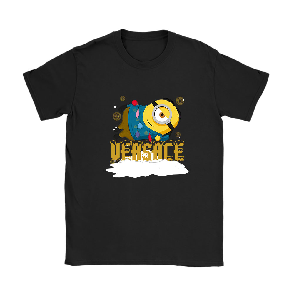 Minions Despicable Me Christmas Versace Brand Unisex T-Shirt Cotton Tee BN6336