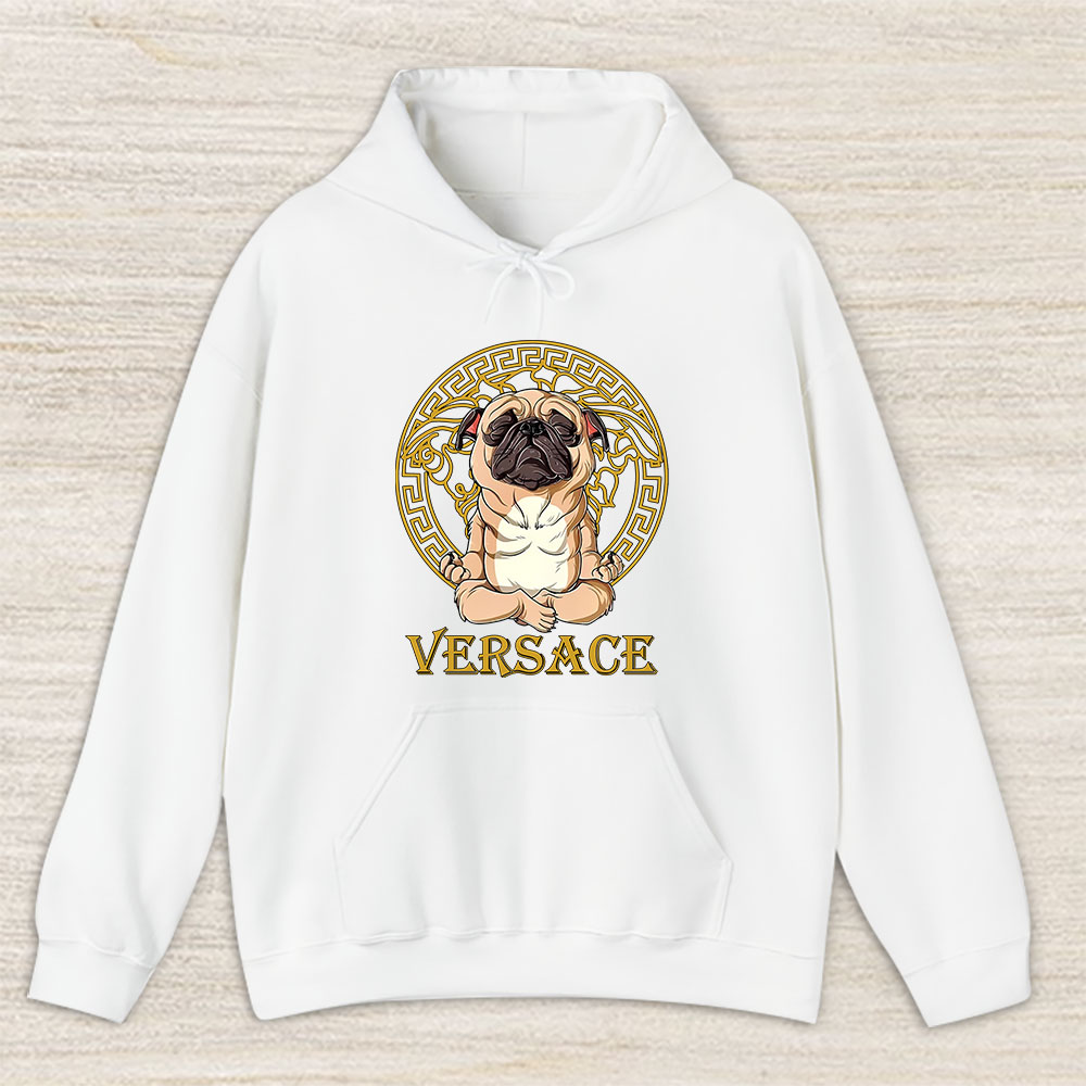 Cartoon Pug Dog Versace Unisex Hoodie TAH5465