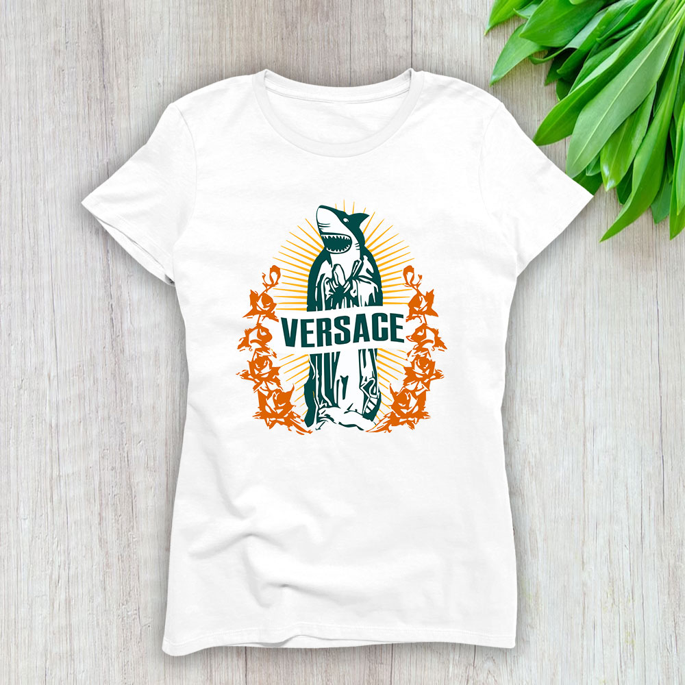 Cartoon Shark Versace Brand Lady Shirt Women Tee TLT5370