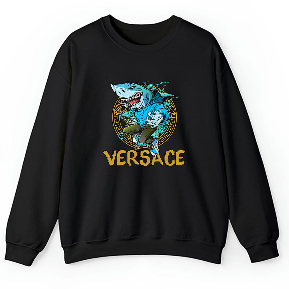 Cartoon Shark Versace Brand Unisex Sweatshirt BTN5479