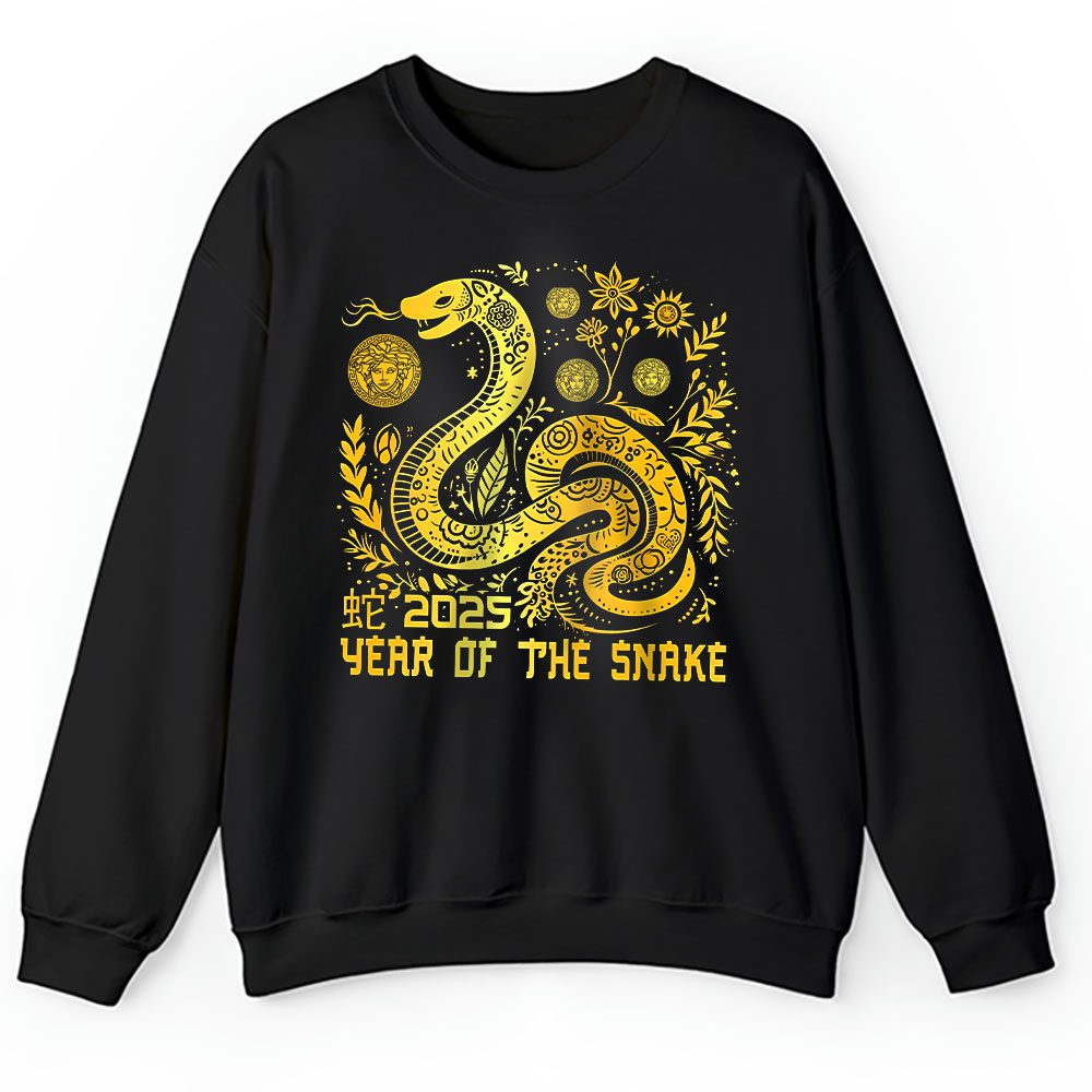 Happy Chinese New Year Gold Snake Versace Unisex Sweatshirt BTN23327