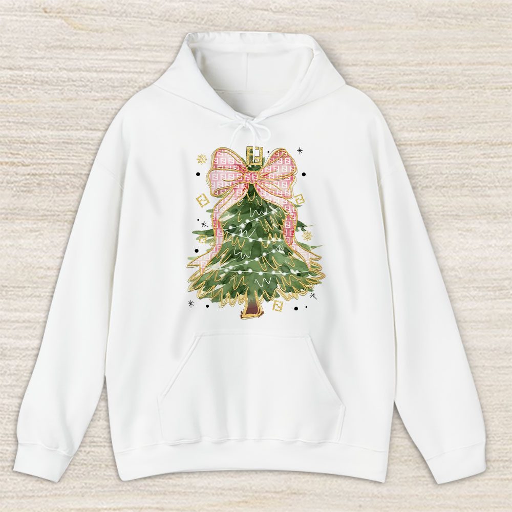 Merry Christmas Coquette Bow Christmas Tree Fendi Unisex Hoodie TAH19495