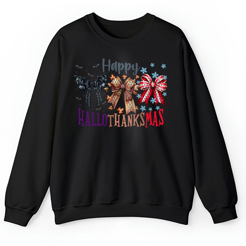 Hallothanksmas Coquette Bow Fendi Unisex Sweatshirt BTN19513