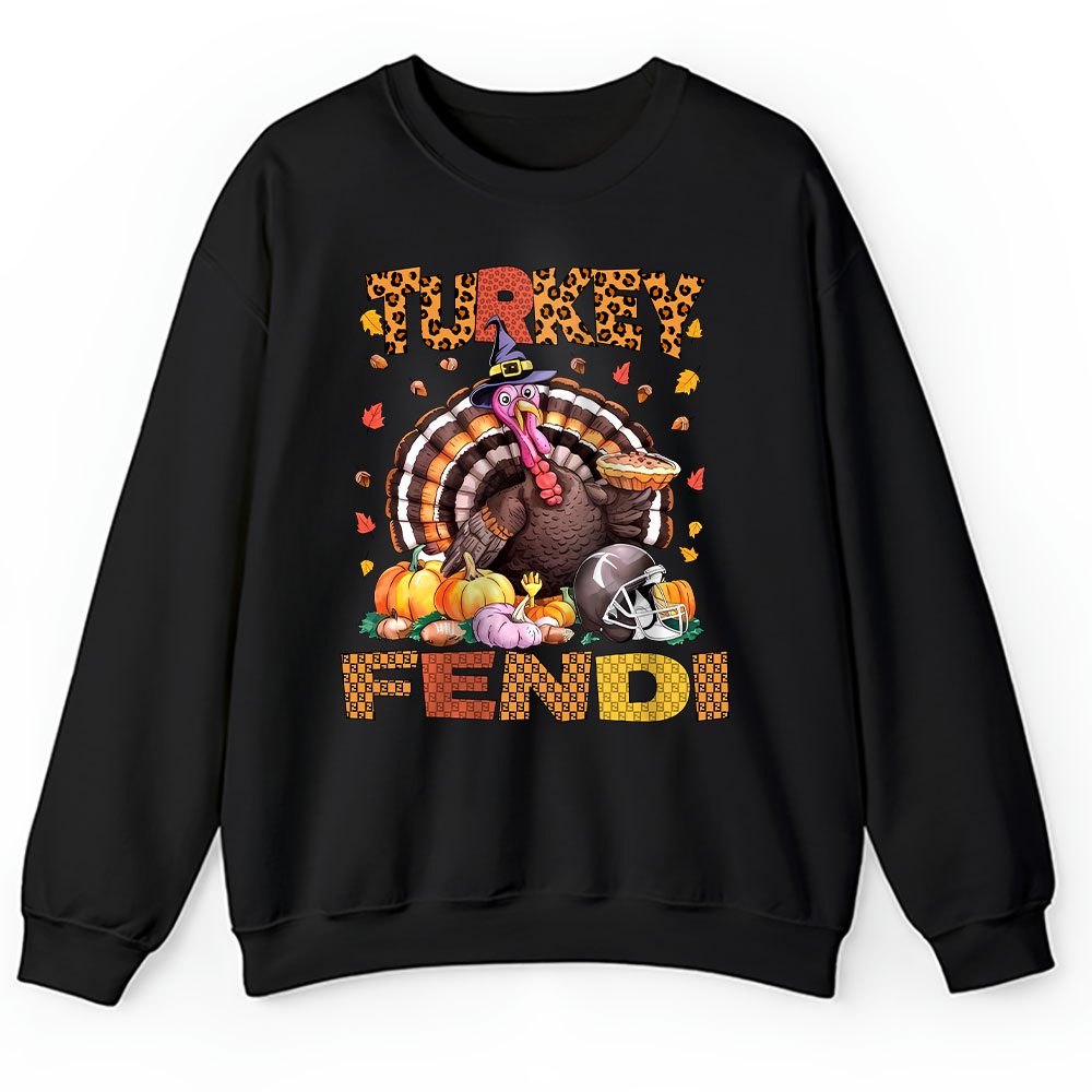 Retro Thanksgiving Turkey Fendi Unisex Sweatshirt BTN19551