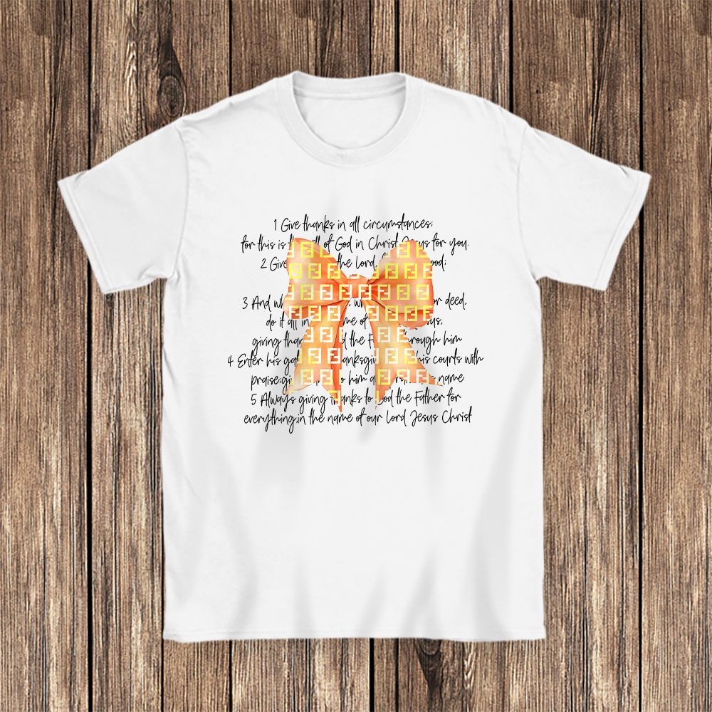 Thanksgiving Coquette Bow Fall Vibes Fendi Unisex T-Shirt Cotton Tee BTN18240