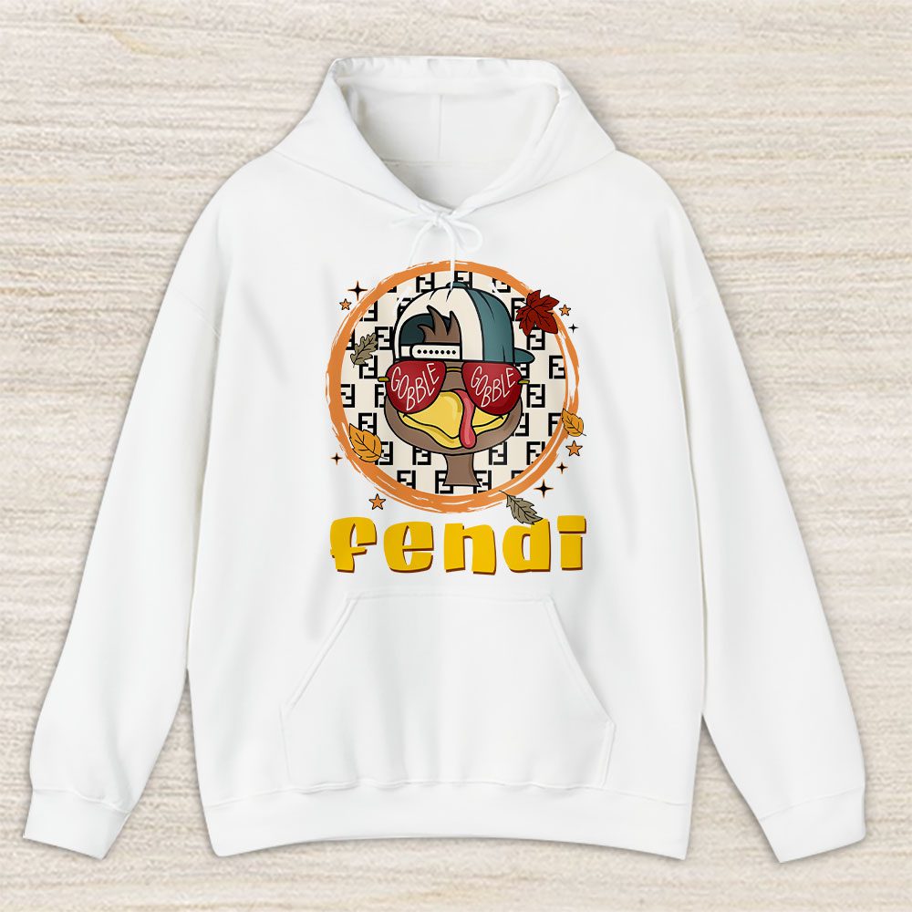 Gobble Turkey Boy Trendy Thanksgiving Fendi Unisex Hoodie TAH18197