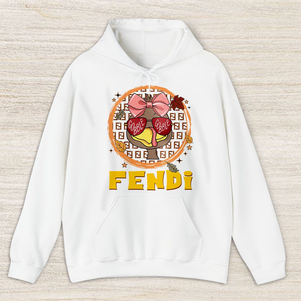 Gobble Turkey Girl Trendy Thanksgiving Fendi Unisex Hoodie TAH18201
