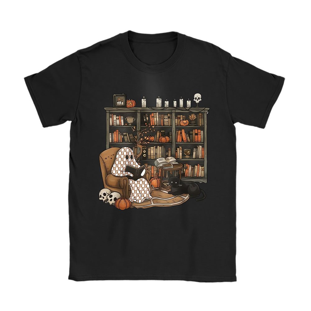 Retro Ghost Reading Books Fendi Unisex T-Shirt Cotton Tee BN17755