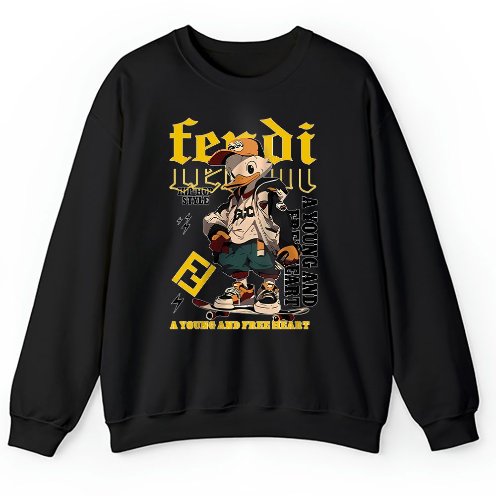 Donald Duck Free Heart Fendi Unisex Sweatshirt BTN16975
