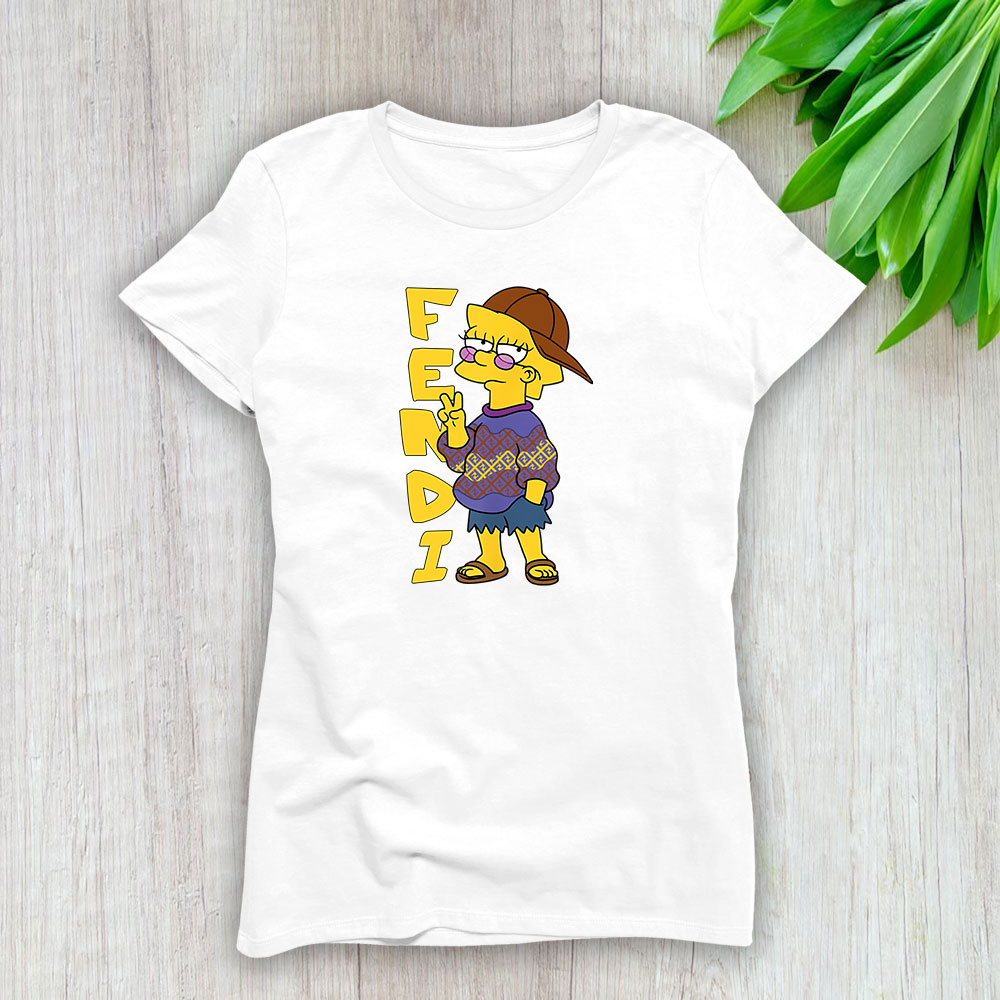 The Simpsons Lisa Simpson Fendi Lady T-Shirt Women BTN14075