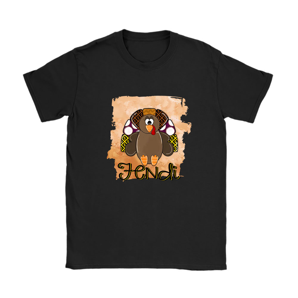 Thankful Turkey Fendi Unisex T-Shirt Cotton Tee BN13346