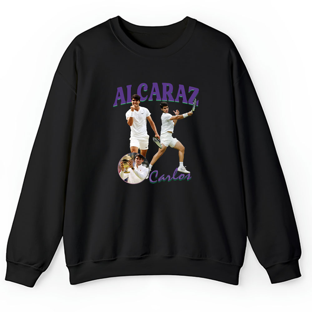 Carlos Alcaraz Winner Wimbledon 2024 X Alcarazarmy X Defending Champion Unisex Sweatshirt BTN12568