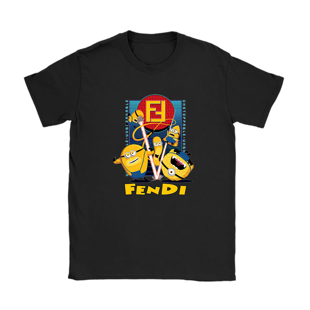 Minions Despicable Me Fendi Unisex T-Shirt Cotton Tee BN13475