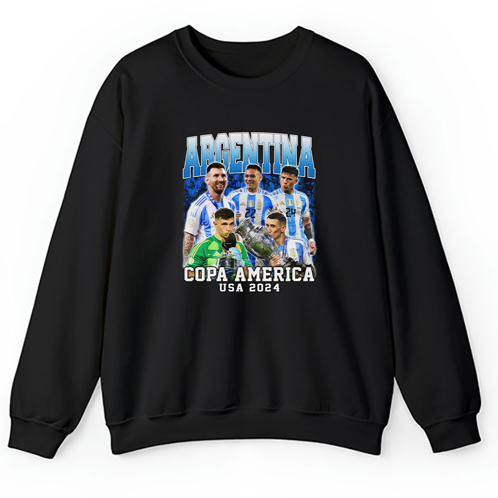 Copa America Ecuador 2024 X Argentina Winner X Defending Champion Unisex Sweatshirt BTN12574