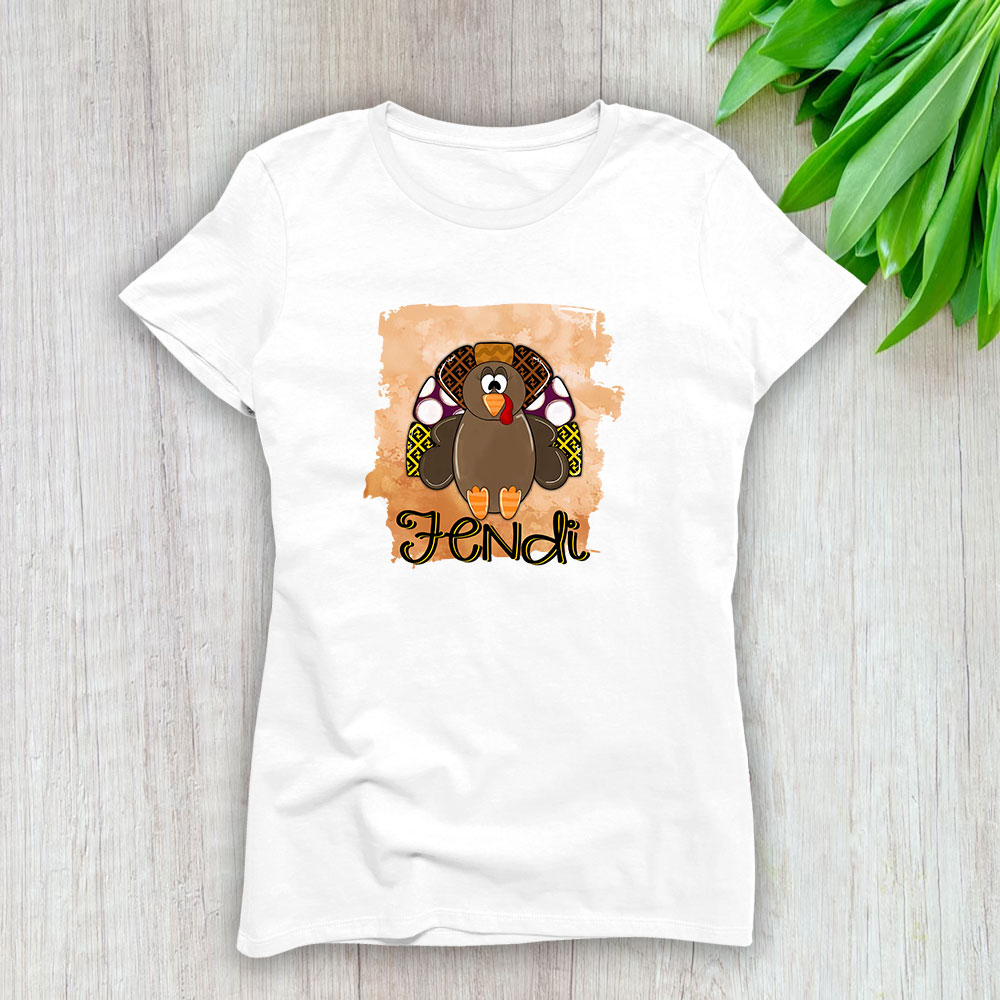 Thankful Turkey Fendi Lady T-Shirt Women BTN13346
