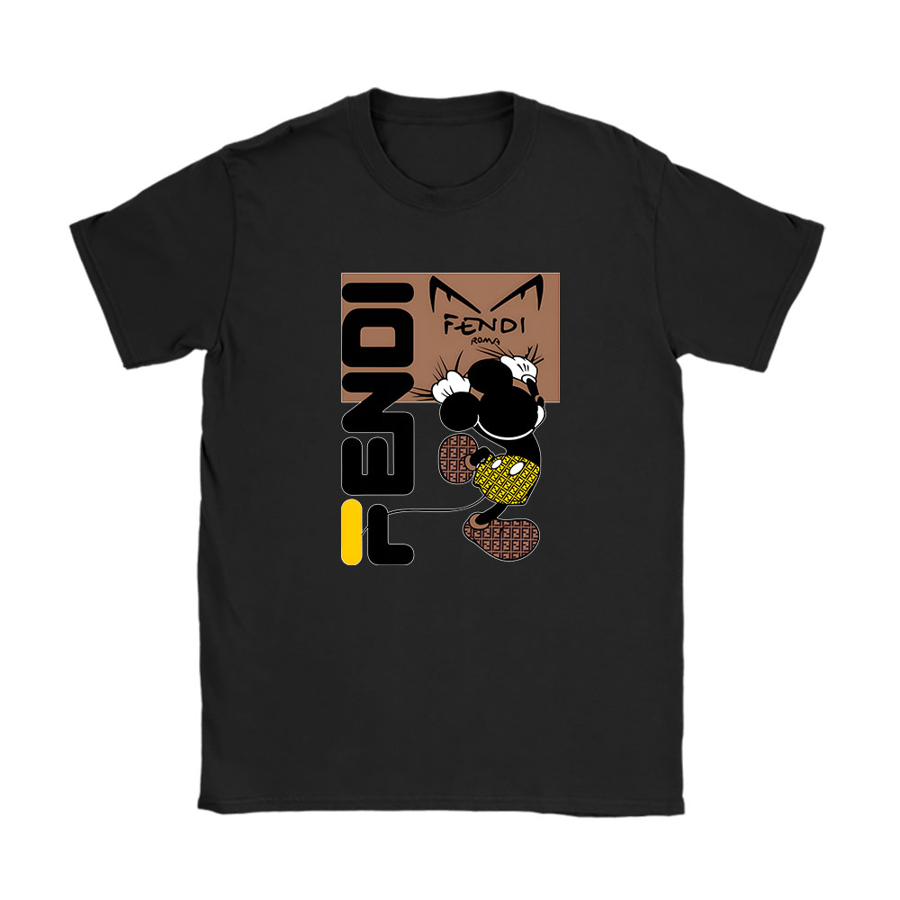 Disney Mickey Fendi Unisex T-Shirt Cotton Tee BN11699