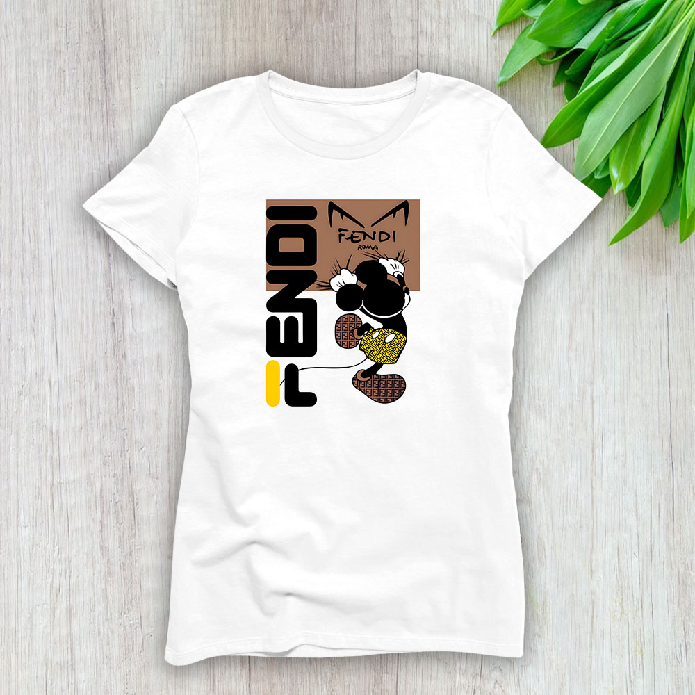 Disney Mickey Fendi Lady T-Shirt Women BTN11699