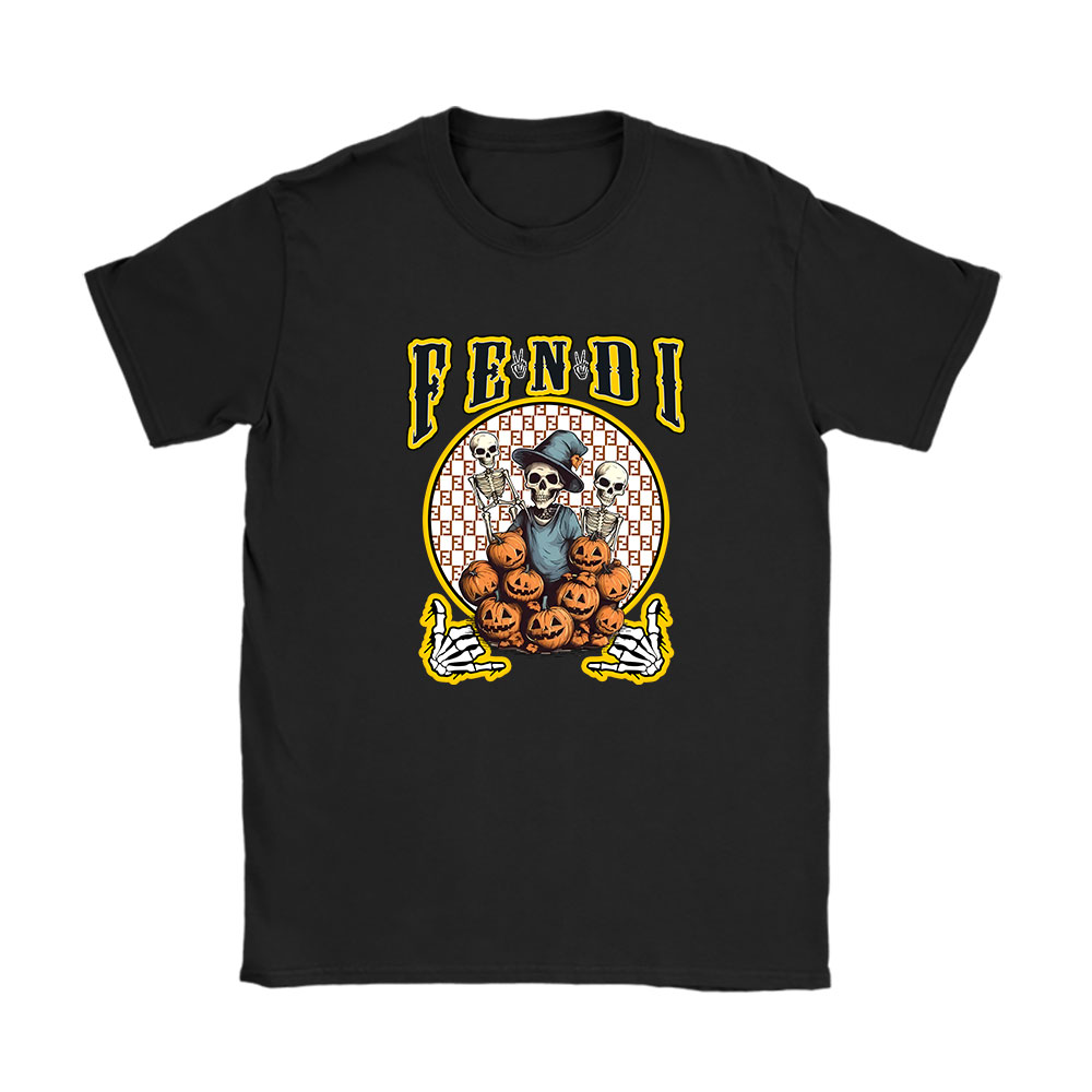 Retro Spooky Halloween Shirt Fendi Unisex T-Shirt Cotton Tee BN10150