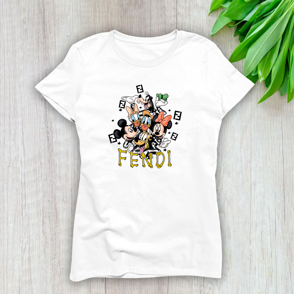 Mickey And Friends Skeleton Halloween Fendi Lady T-Shirt Women BTN10103