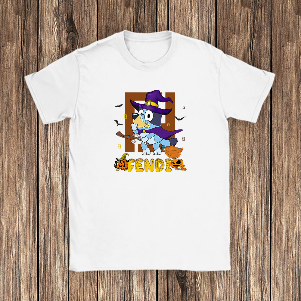Bluey Happy Halloween Fendi Unisex T-Shirt Cotton Tee BN9259