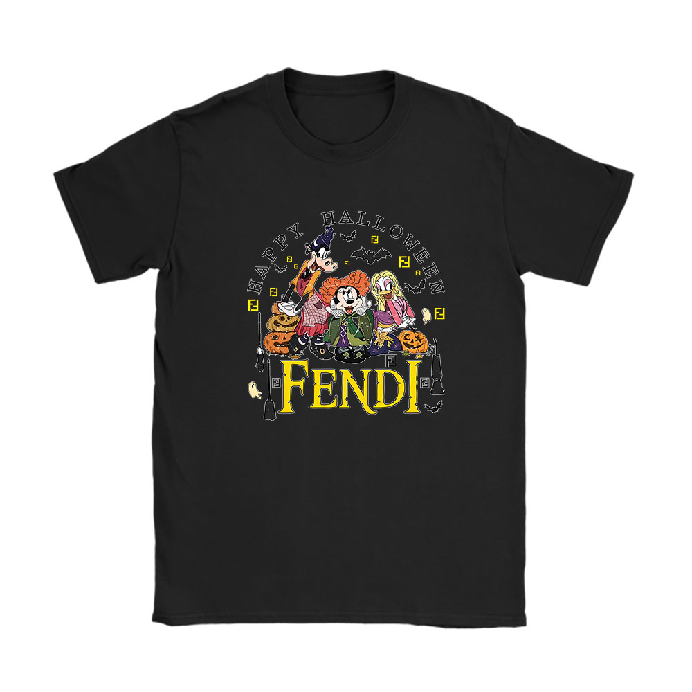 Mickey Happy Halloween Fendi Unisex T-Shirt Cotton Tee BN9290