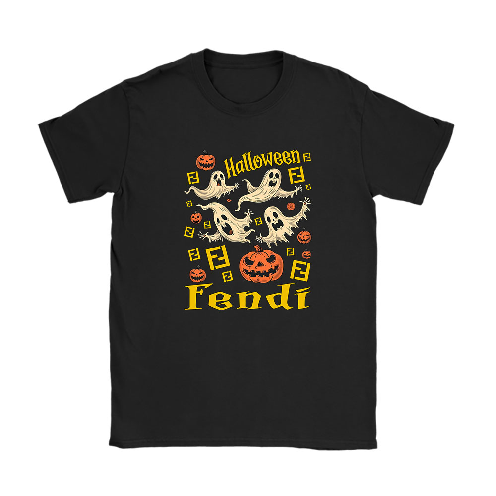 Retro Spooky Halloween Shirt Fendi Unisex T-Shirt Cotton Tee BN9300