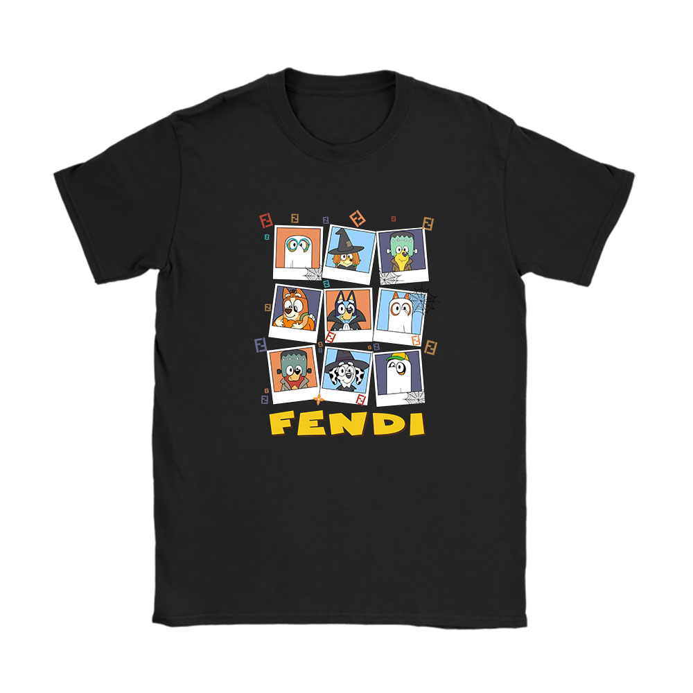 Bluey Happy Halloween Fendi Unisex T-Shirt Cotton Tee BN9256