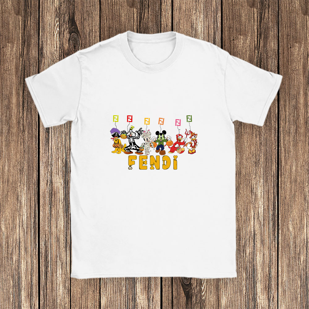 Mickey Happy Halloween Fendi Unisex T-Shirt Cotton Tee BN9289