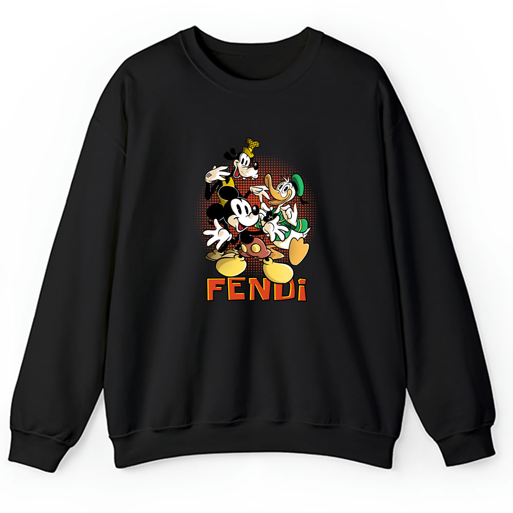 Mickey Mouse Donald Duck Goofy Fendi Unisex Sweatshirt BTN8260