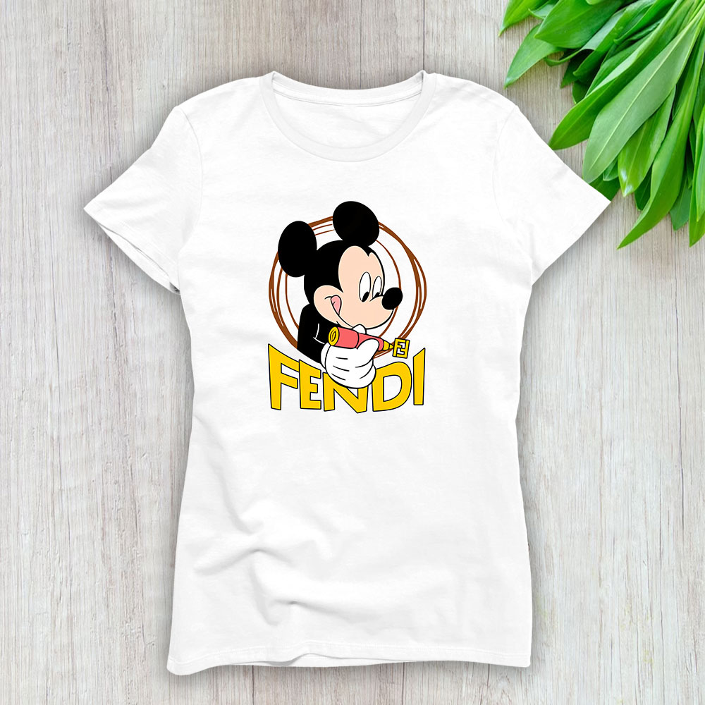 Mickey Mouse Fendi Lady T-Shirt Women BTN8269