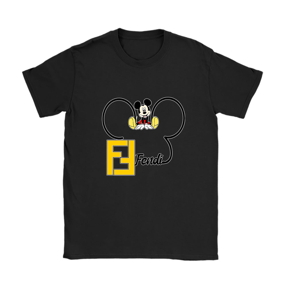 Mickey Mouse Fendi Unisex T-Shirt Cotton Tee BN8273