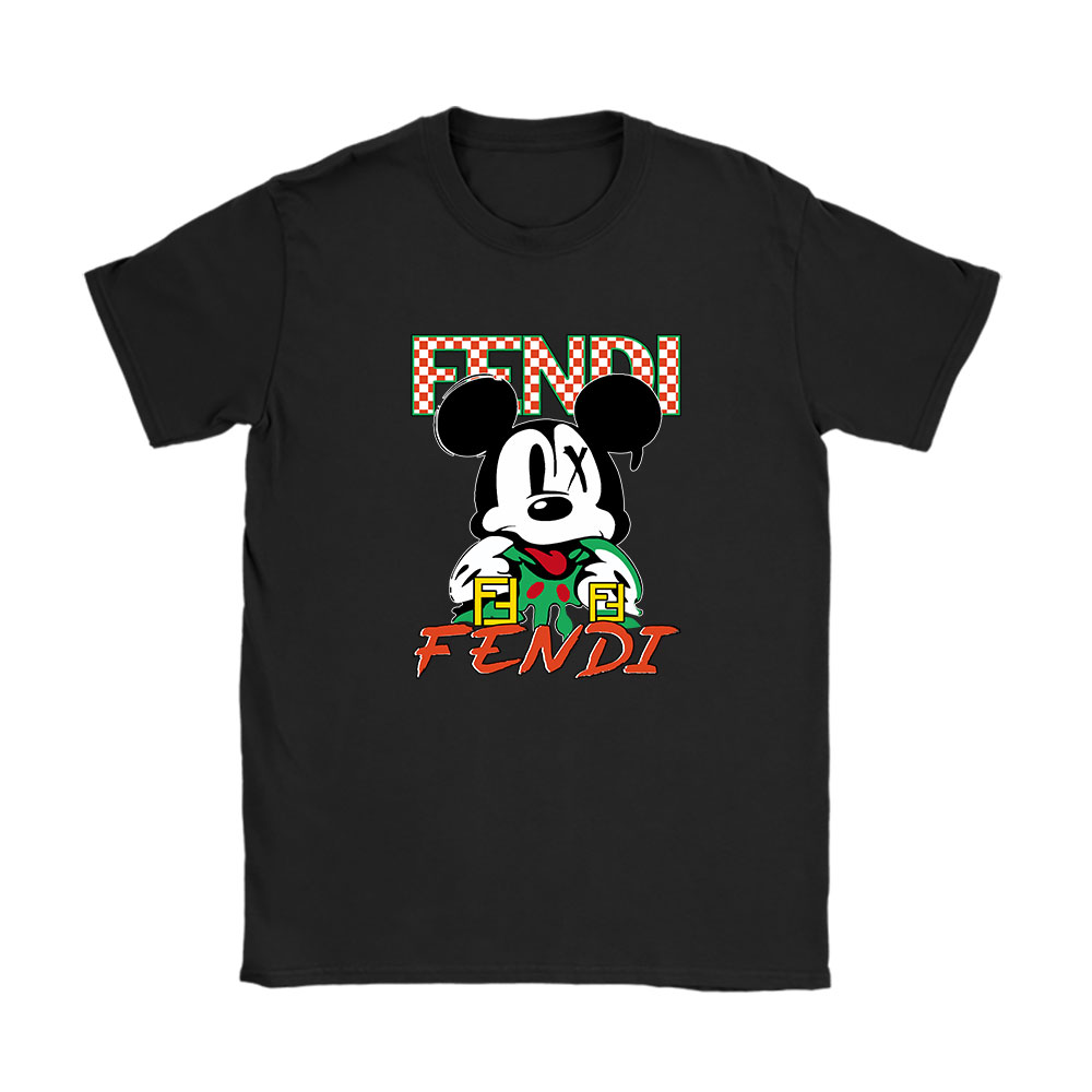 Mickey Mouse Fendi Unisex T-Shirt Cotton Tee BN8266