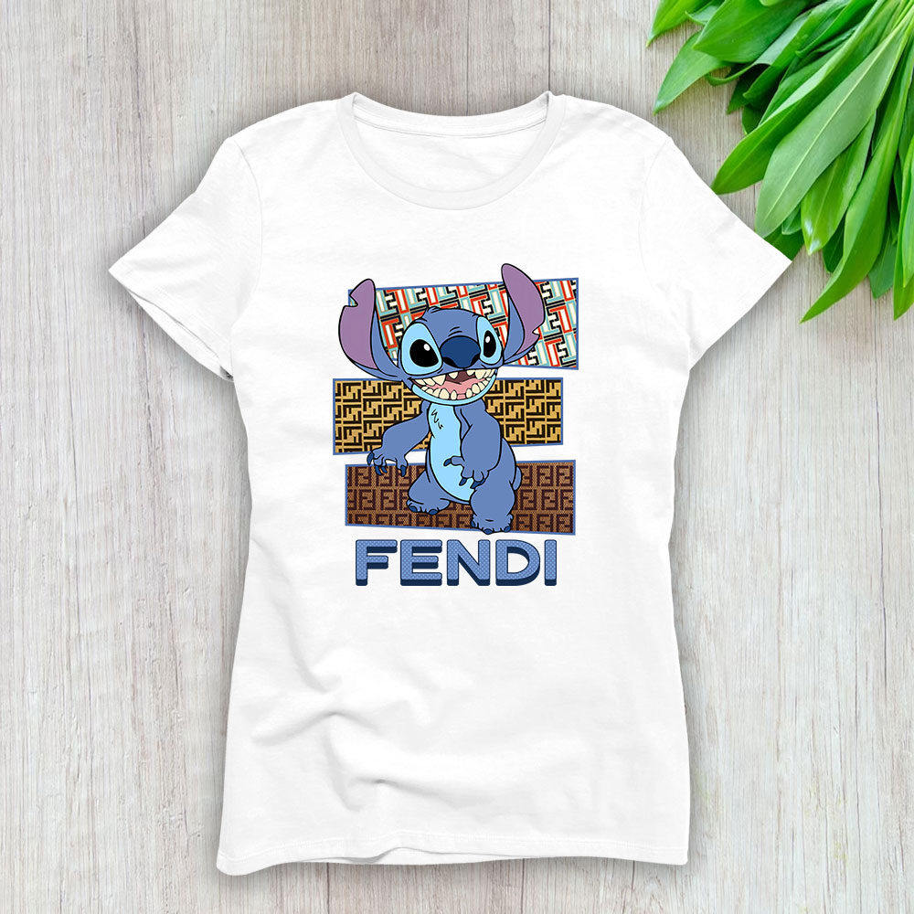 Stitch Fendi Brand Lady T-Shirt Women TLT4049