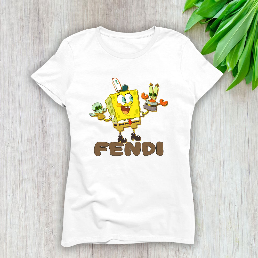 Spongebob Fendi Brand Lady T-Shirt Women TLT4047