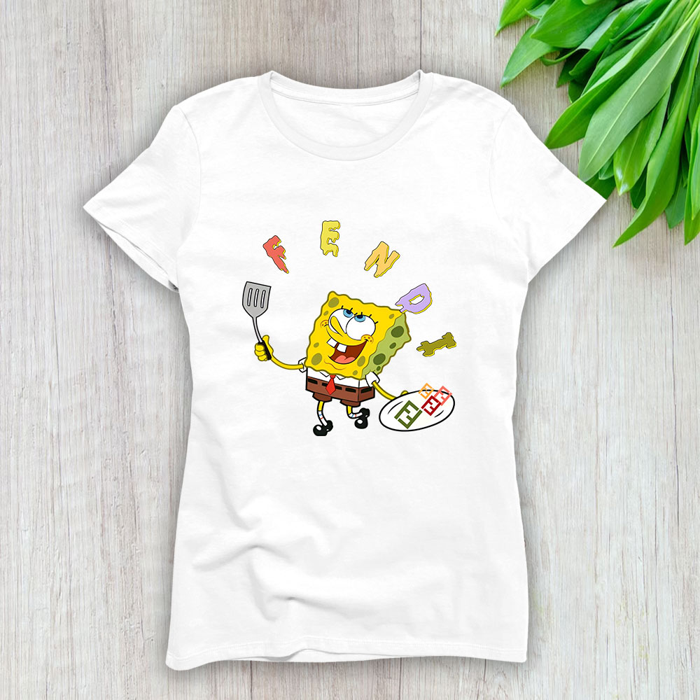 Spongebob Fendi Brand Lady T-Shirt Women TLT4044