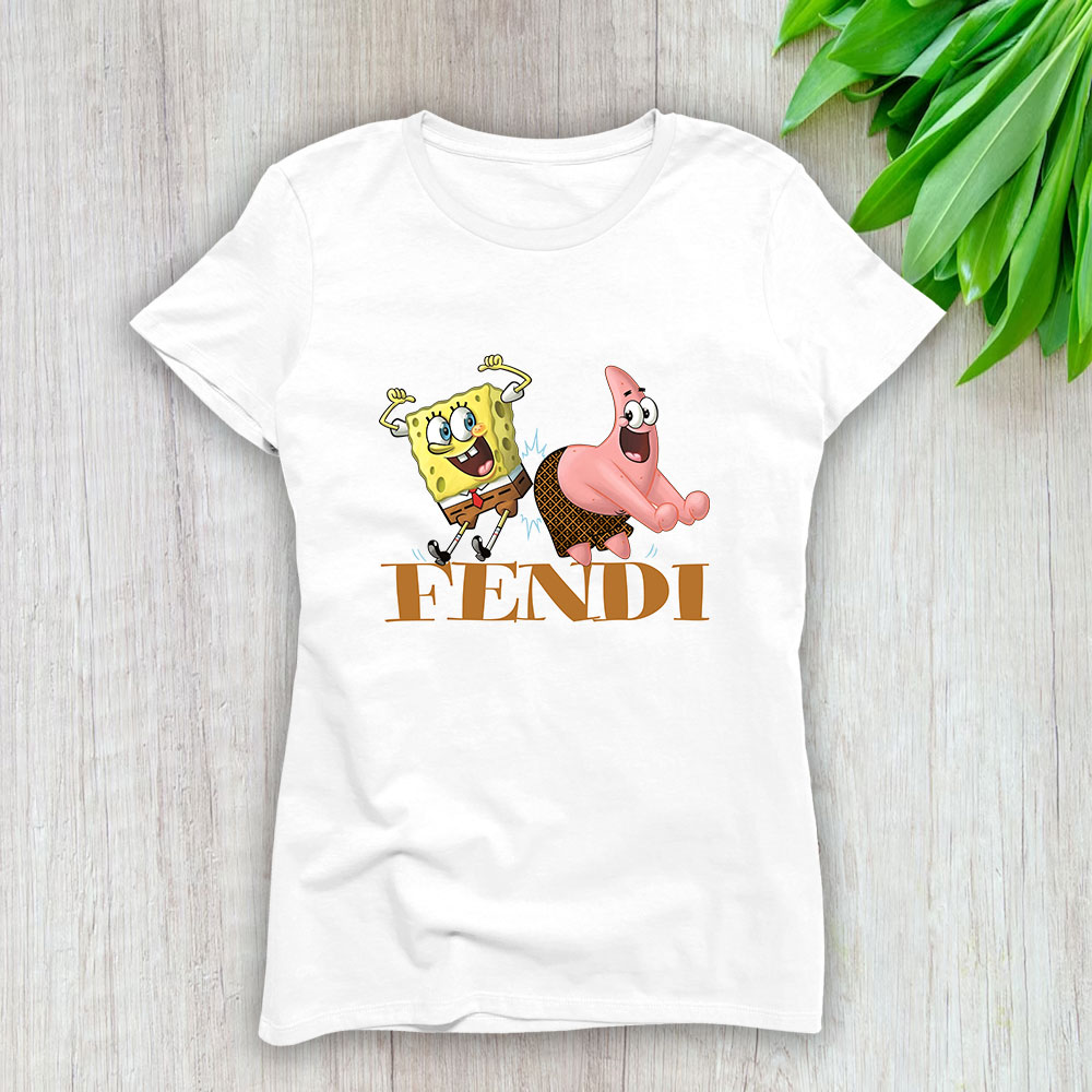 Spongebob Fendi Brand Lady T-Shirt Women TLT4043