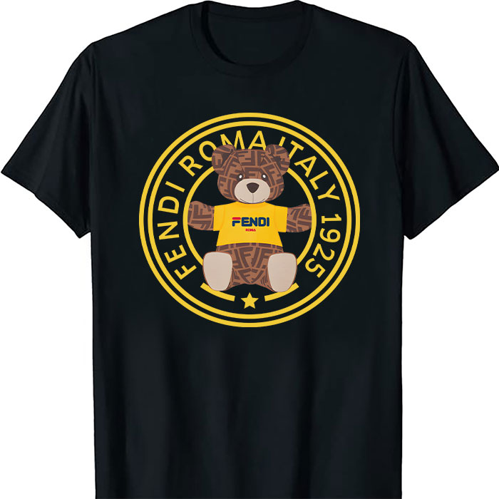 Fendi Circle Roma Teddy Bear Unisex T-Shirt TTB2555