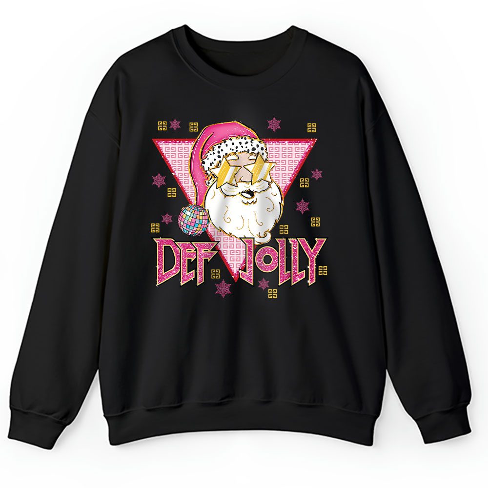 Def Jolly Retro Santa Claus Glitter Pink Christmas Givenchy Unisex Sweatshirt BTN24338