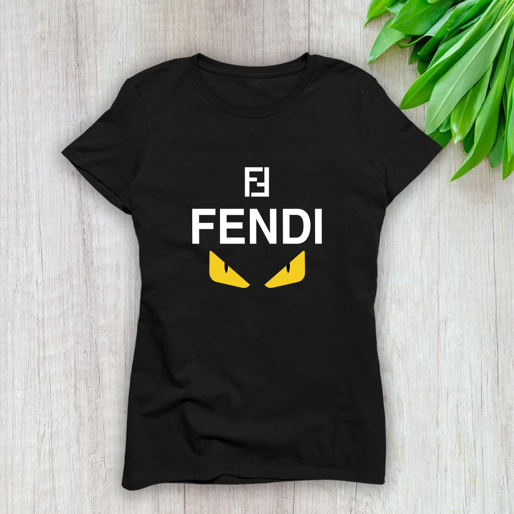 Fendi Diabolic Eyes Logo Lady T-Shirt Luxury Tee For Women LDS1242
