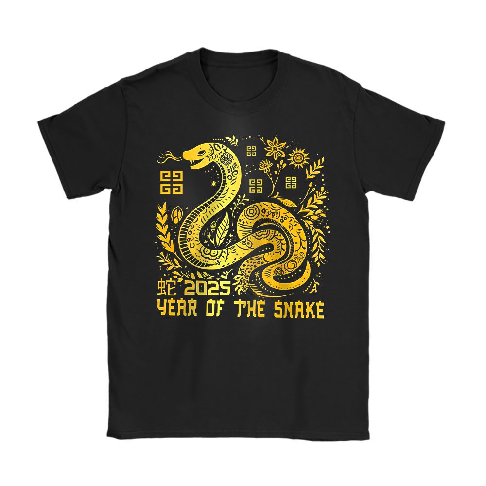 Happy Chinese New Year Gold Snake Givenchy Unisex T-Shirt Cotton Tee BN23325