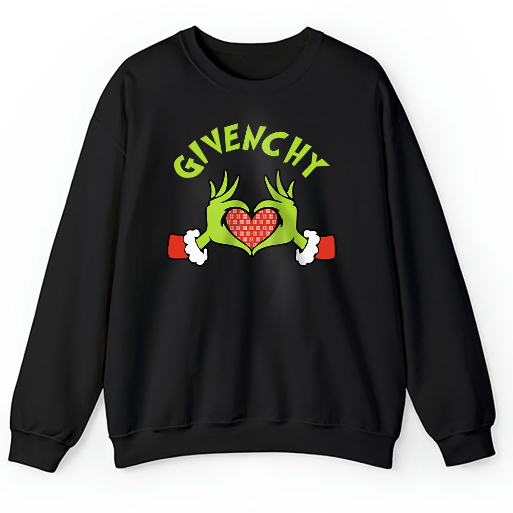 Grinch Hand Heart Shirt Christmas Givenchy Unisex Sweatshirt BTN19621