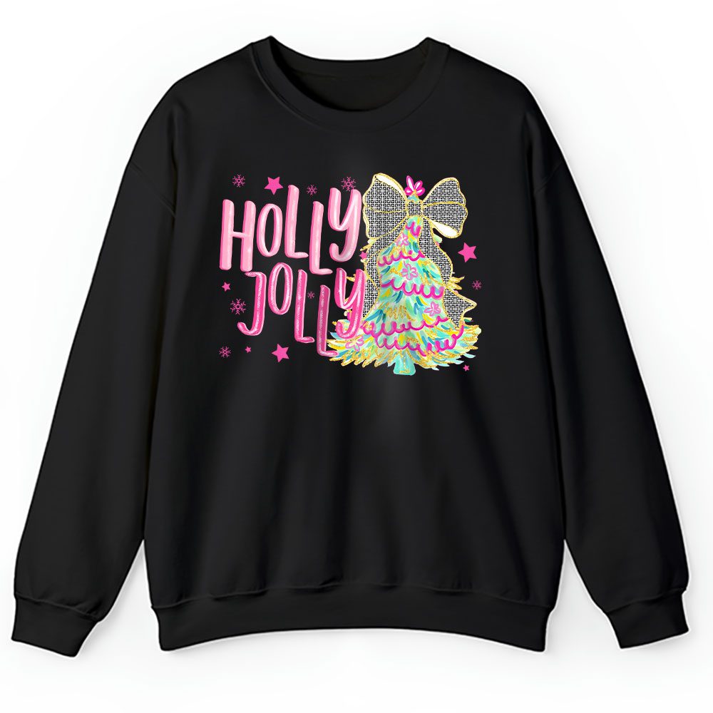Colorful Glitter Coquette Christmas Tree Coquette Givenchy Unisex Sweatshirt BTN19588