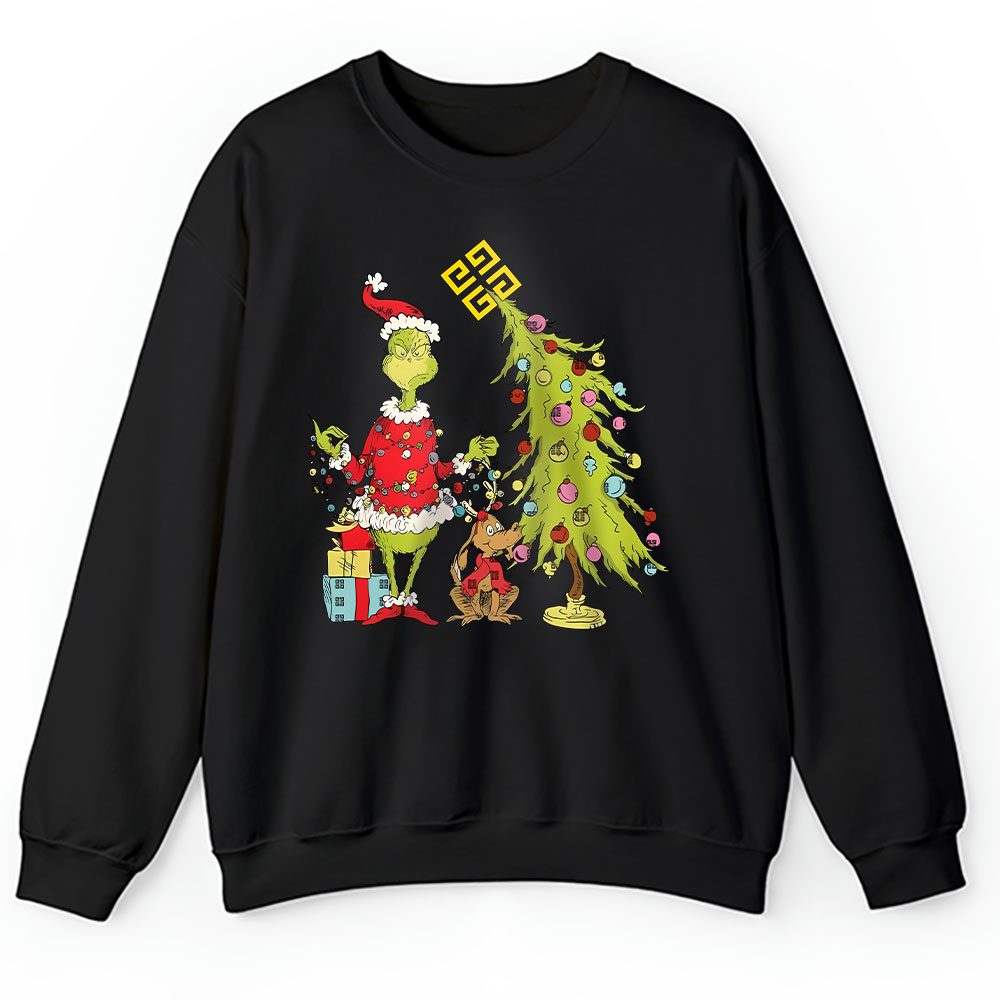 Grinch Christmas Tree Givenchy Unisex Sweatshirt BTN19611