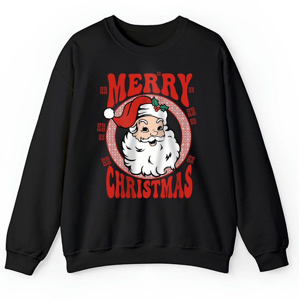 Retro Merry Christmas Santa Givenchy Unisex Sweatshirt BTN19700