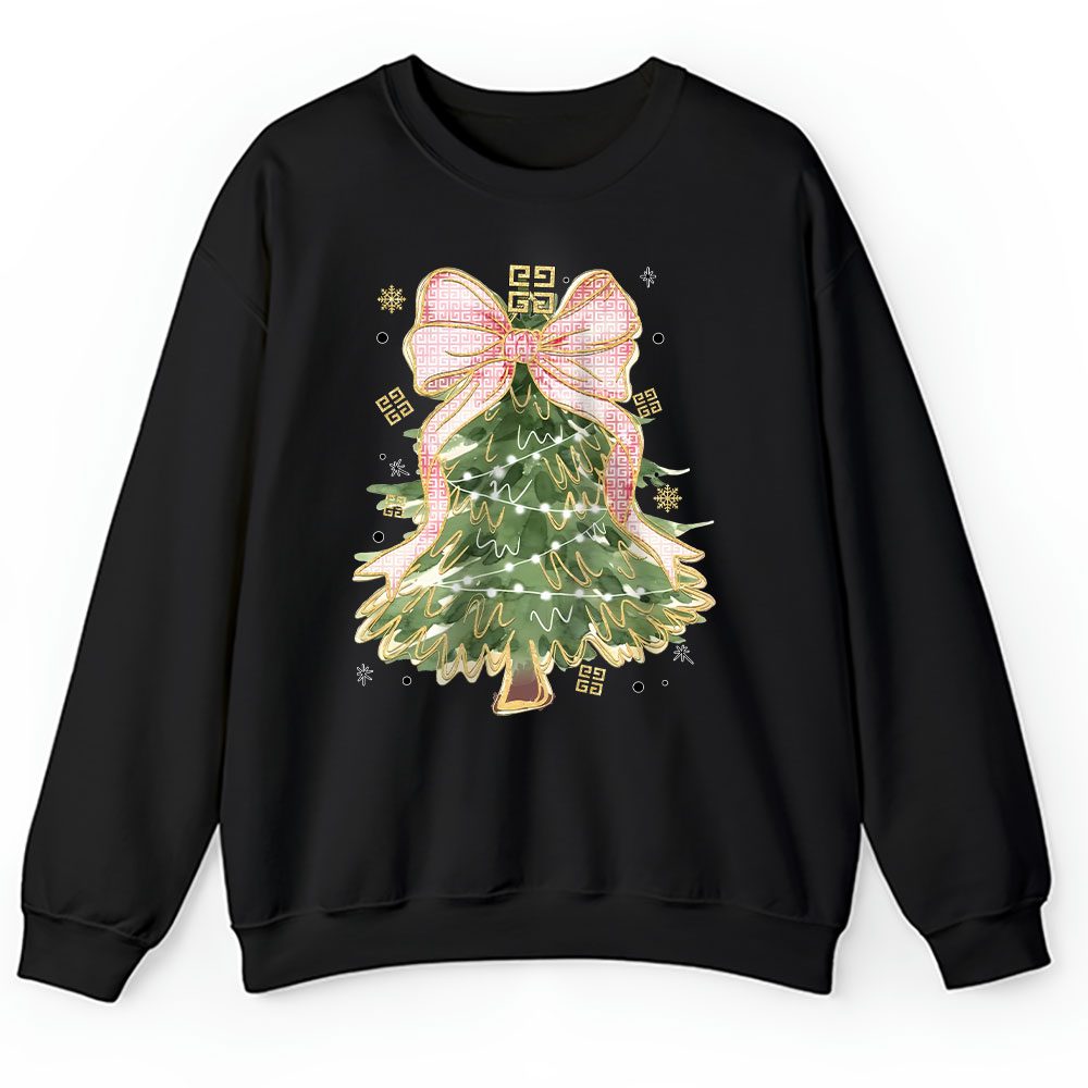 Merry Christmas Coquette Bow Christmas Tree Givenchy Unisex Sweatshirt BTN19497