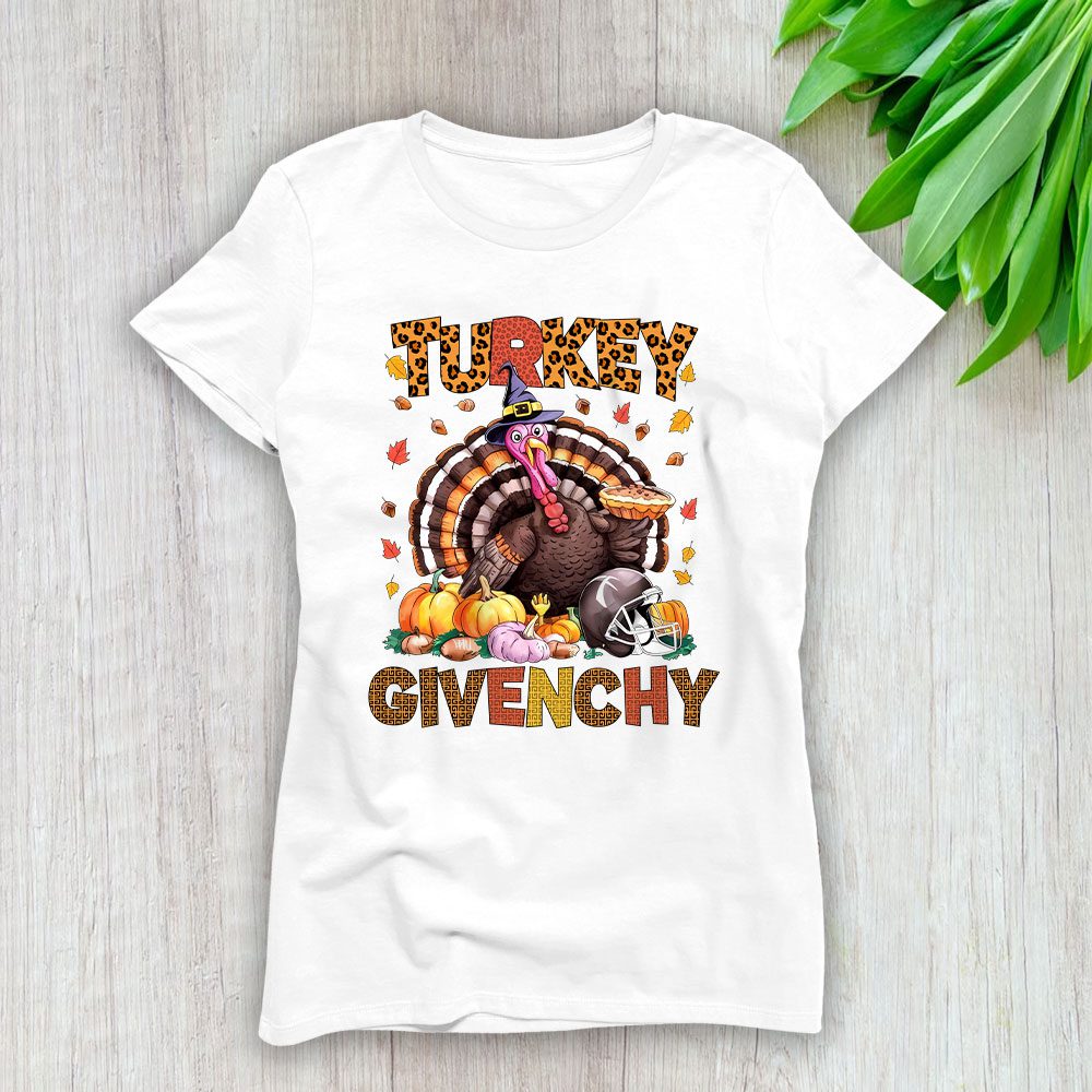 Retro Thanksgiving Turkey Givenchy Lady T-Shirt Women BTN19395